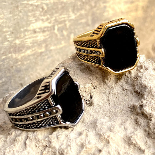 Silver & Golden Turkish Falcon Ring HOP007